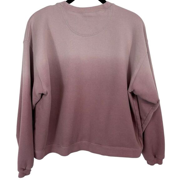 Madewell Womens Ombre Sweatshirt Top Size M Mauve Pink Long Sleeve Crew Neck - Picture 2 of 5